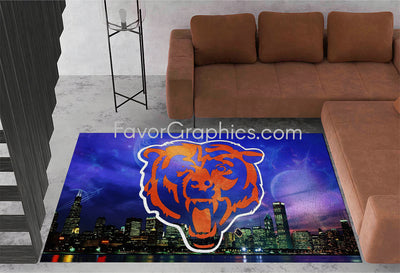 Chicago Bears Home Bedroom Decor Rug Carpet Mat