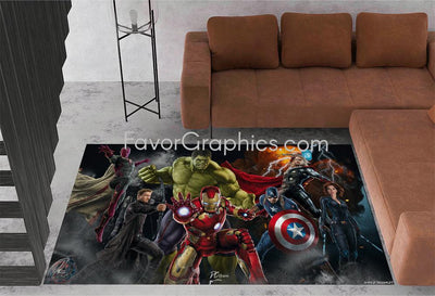 Avengers Superheroes Home Bedroom Decor Rug Carpet Mat