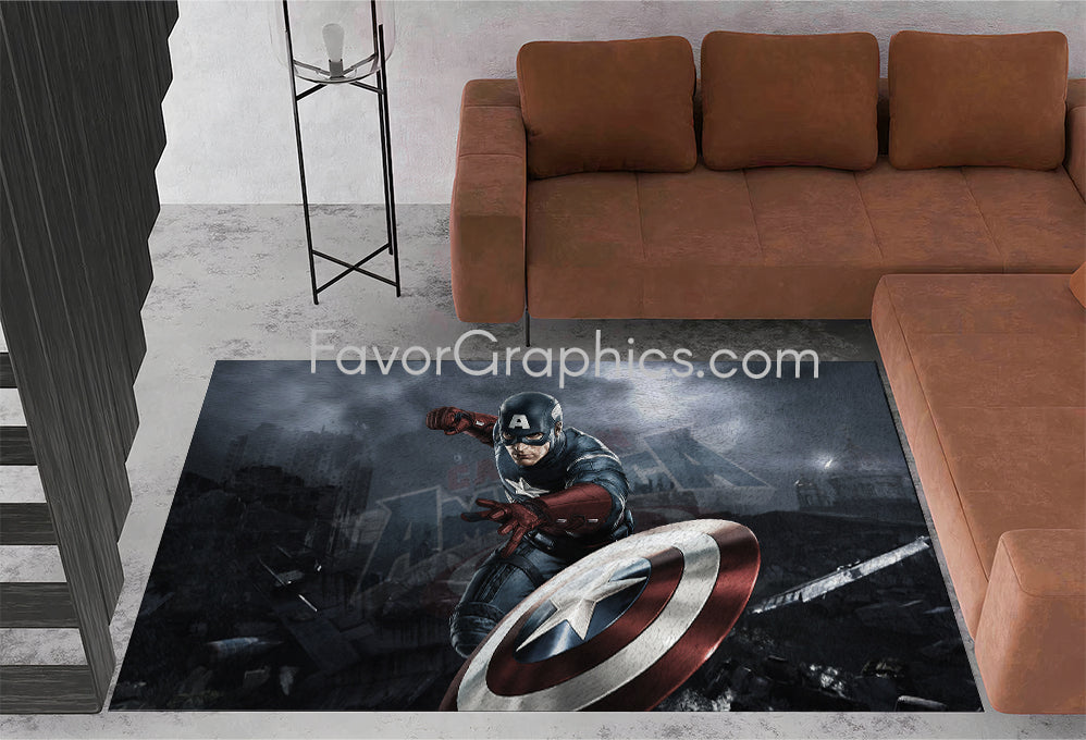 Captain America Home Bedroom Decor Rug Carpet Mat