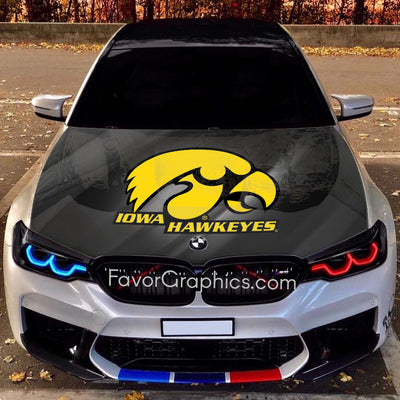 Iowa Hawkeyes Itasha Car Vinyl Hood Wrap Decal Sticker