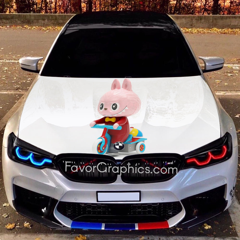 Labubu Itasha Car Vinyl Hood Wrap Decal Sticker