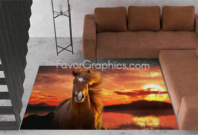 Horse Home Bedroom Decor Rug Carpet Mat