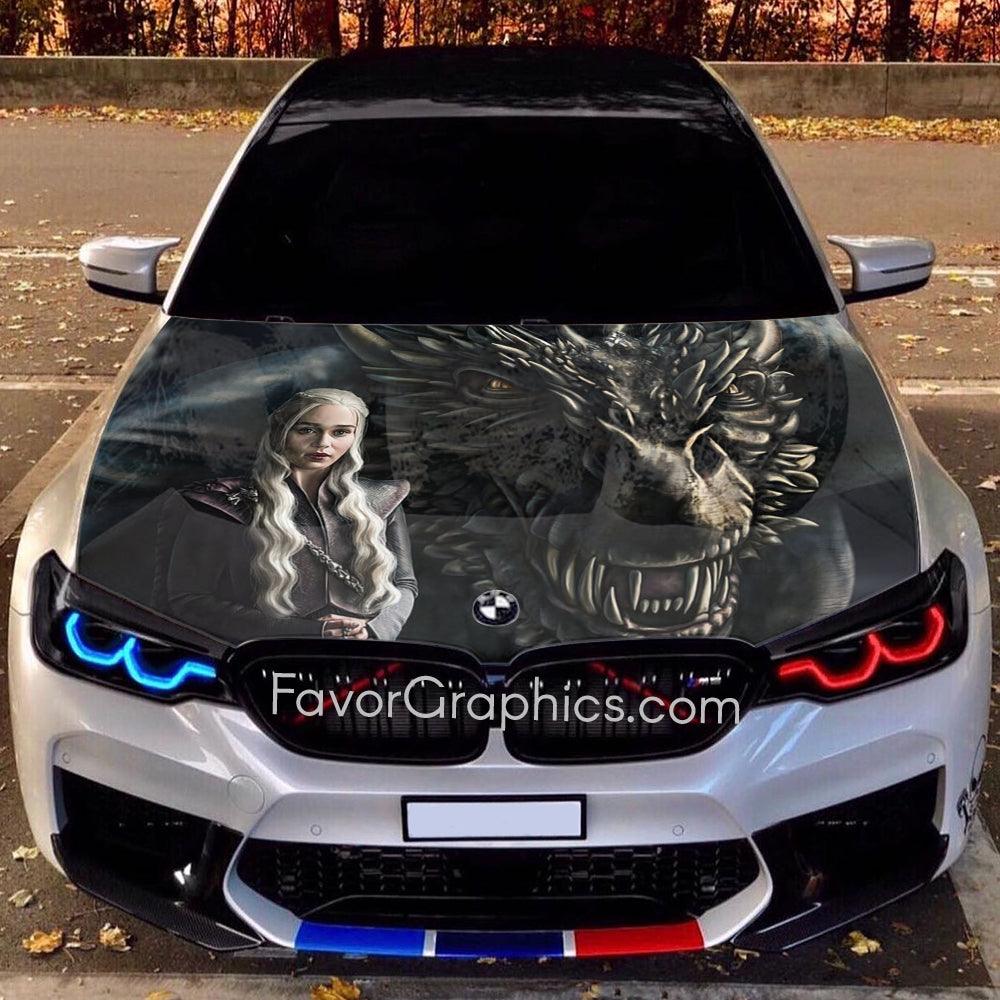 Daenerys Targaryen  Dragon Itasha Car Vinyl Hood Wrap