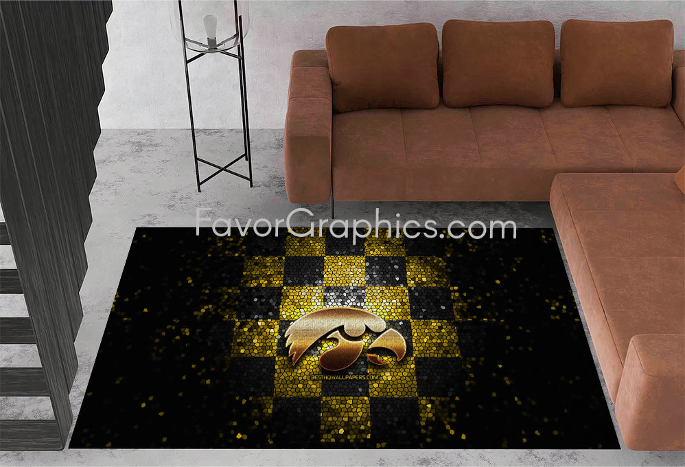 Iowa Hawkeyes Home Bedroom Decor Rug Carpet Mat