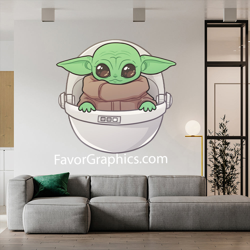 Baby Yoda Home Room Wall Vinyl Decal Sticker Mural Poster