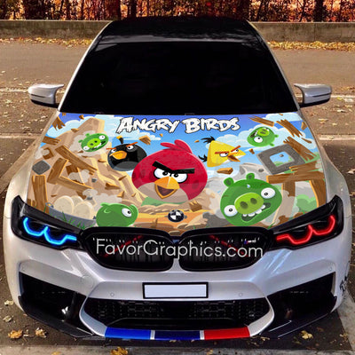 Angry Birds Itasha Car Vinyl Hood Wrap Decal Sticker