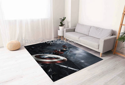 Captain America Home Bedroom Decor Rug Carpet Mat