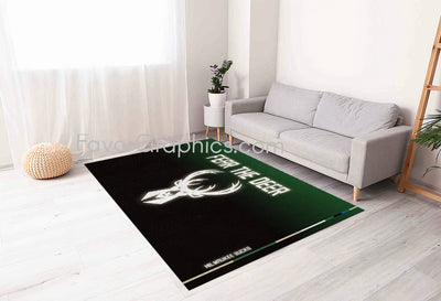 Milwaukee Bucks Home Bedroom Decor Rug Carpet Mat