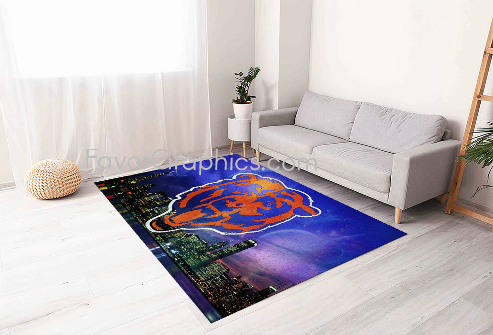 Chicago Bears Home Bedroom Decor Rug Carpet Mat