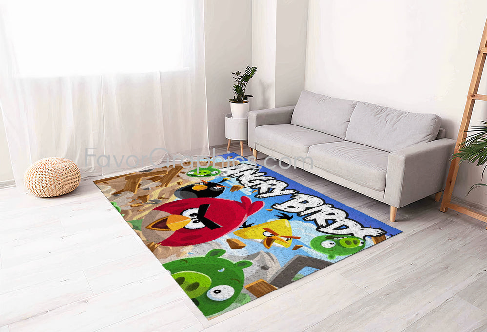 Angry Birds Home Bedroom Decor Rug Carpet Mat