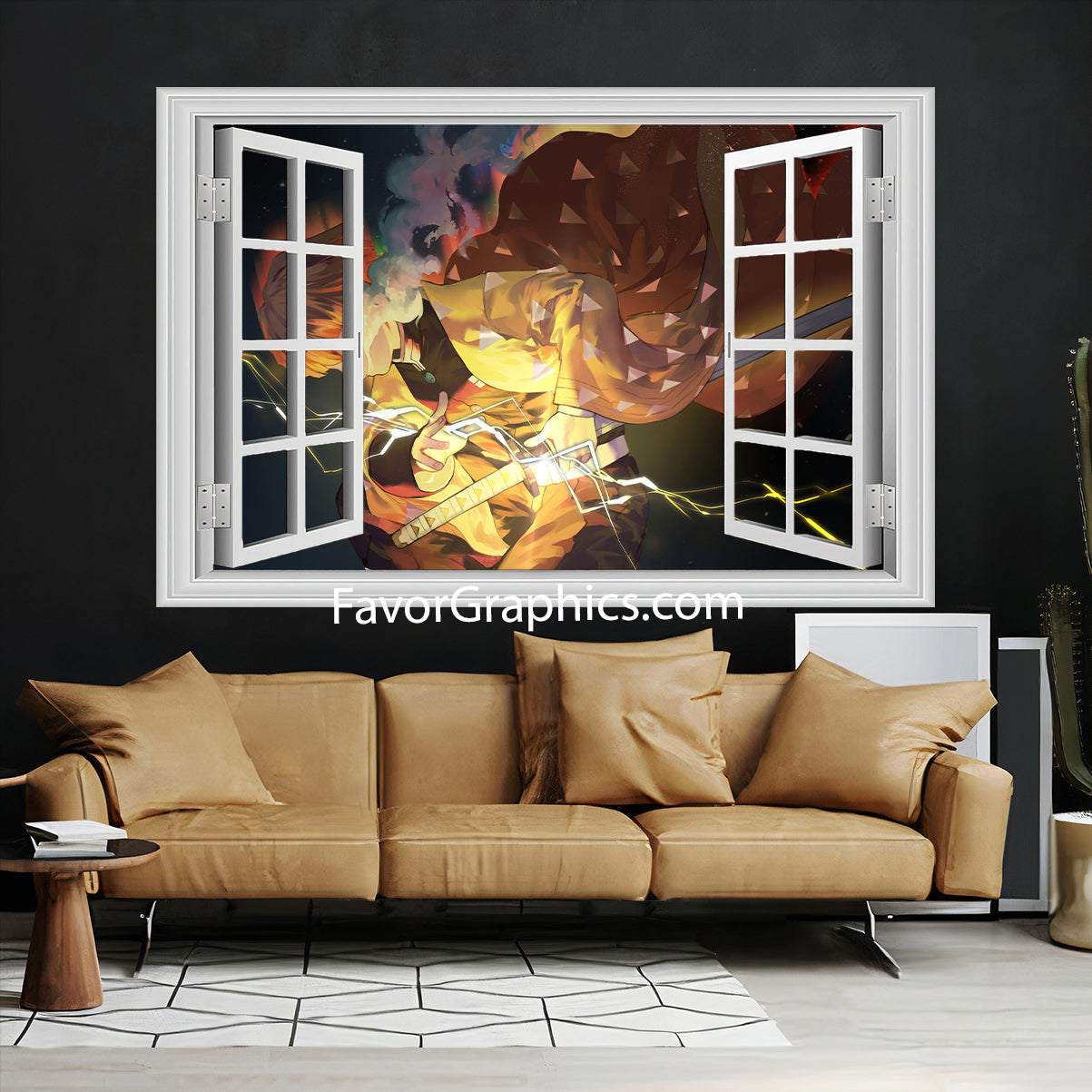 Zenitsu Agatsuma Vinyl Wall Art Decal Sticker Poster Print Mural