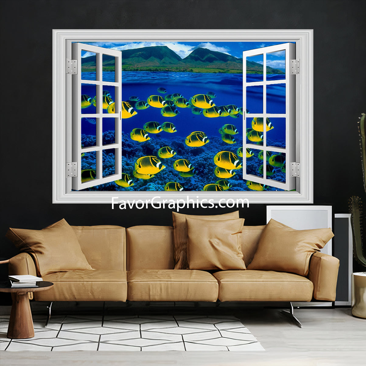 Butterflyfish Vinyl Wall Art Decal Sticker Poster Print Mural