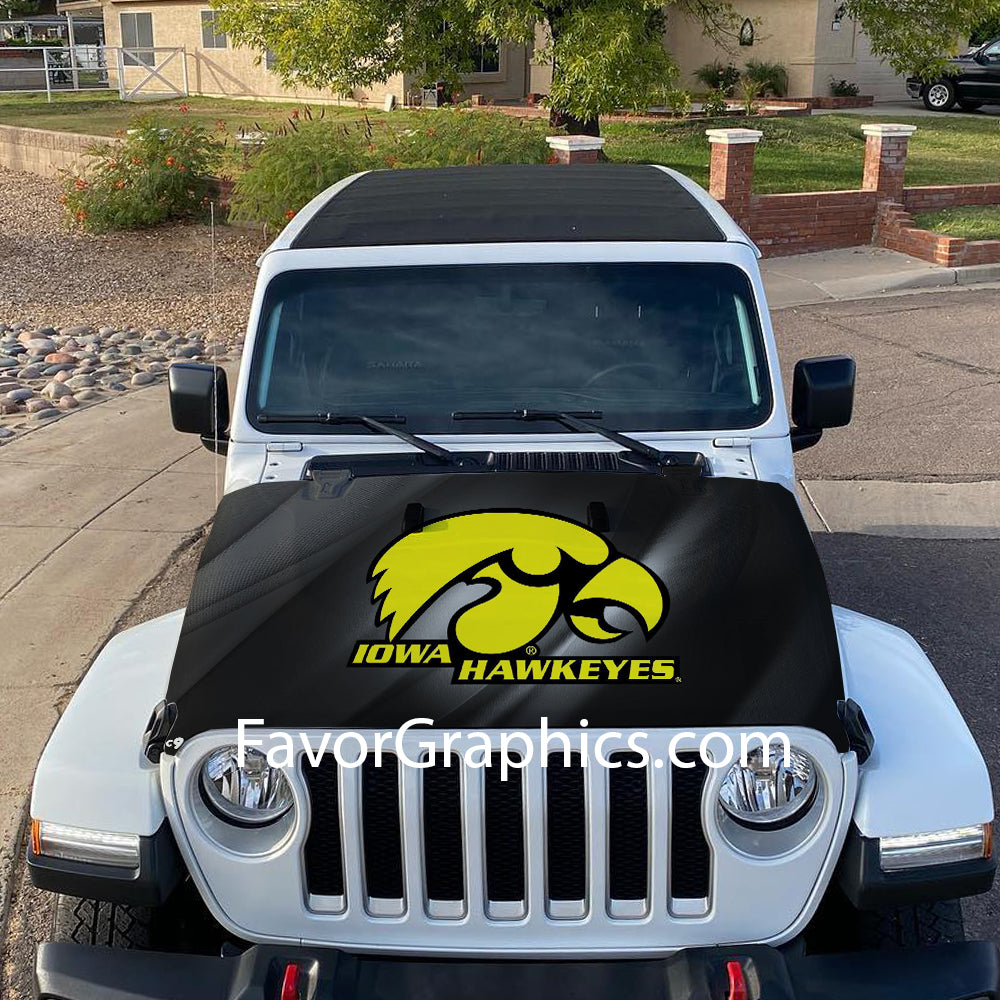 Iowa Hawkeyes Itasha Car Vinyl Hood Wrap Decal Sticker