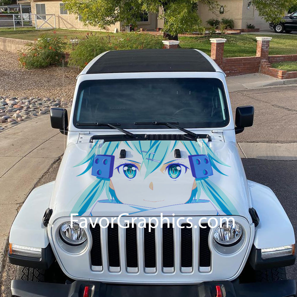 Sinon Sword Art Online Itasha Car Vinyl Hood Wrap Decal Sticker