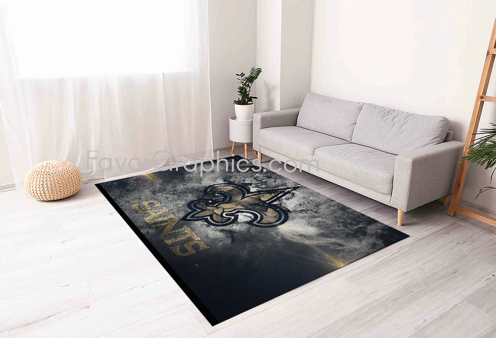 New Orleans Saints Home Bedroom Decor Rug Carpet Mat