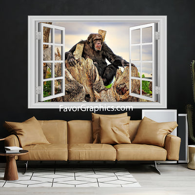 Chimpanzee Vinyl Wall Art Decal Sticker Poster Print Mural