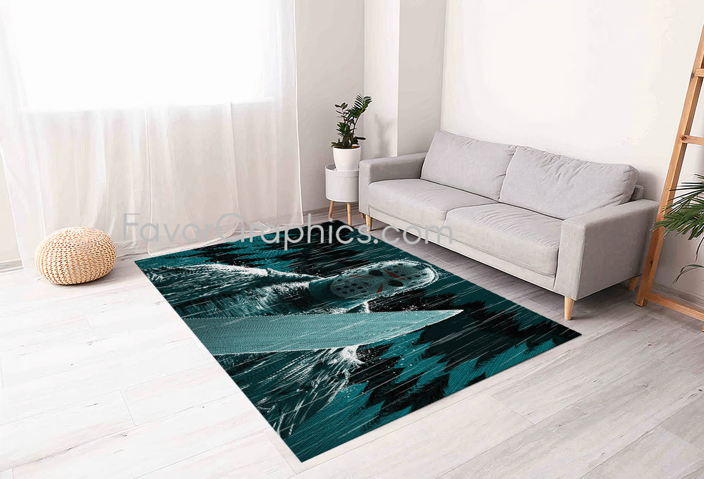 Jason Voorhees Home Bedroom Decor Rug Carpet Mat