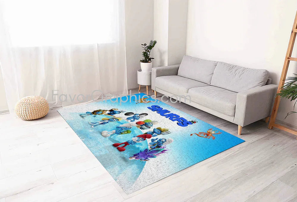 The Smurfs Home Bedroom Decor Rug Carpet Mat