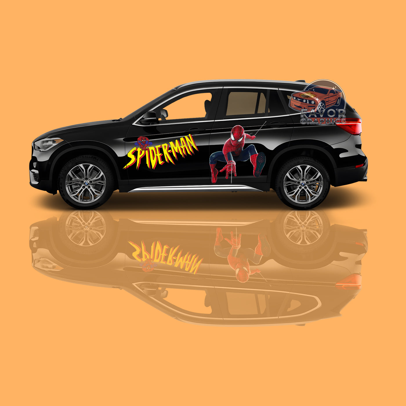 Spider-Man Itasha Car Side Door Decal Vinyl Sticker