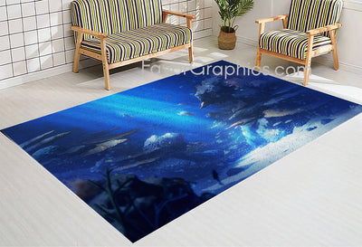 Underwater Under The Sea Home Bedroom Decor Rug Carpet Mat