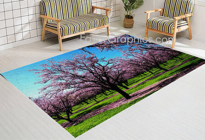 Cherry Blossom Home Bedroom Decor Rug Carpet Mat