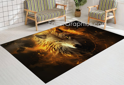 Wolf Home Bedroom Decor Rug Carpet Mat