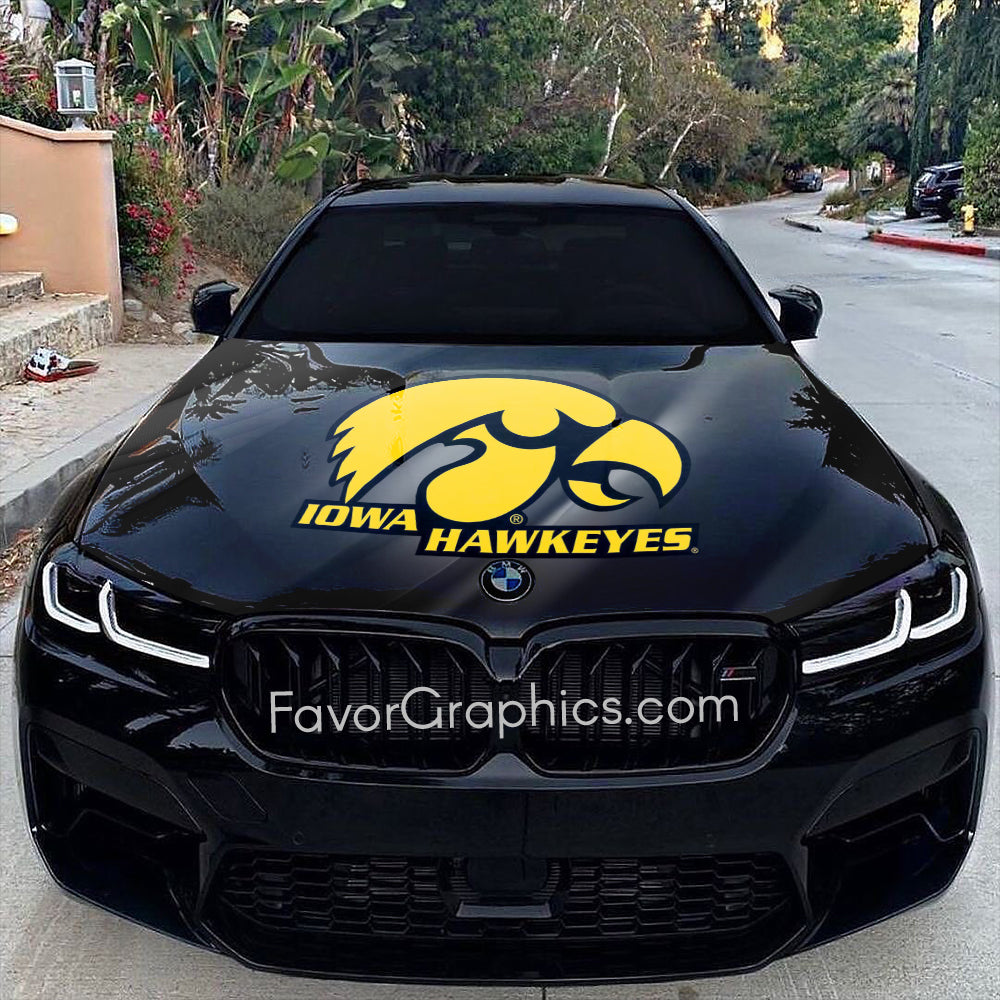 Iowa Hawkeyes Itasha Car Vinyl Hood Wrap Decal Sticker