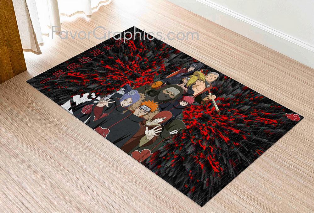 Akatsuki Naruto Home Bedroom Decor Rug Carpet Mat