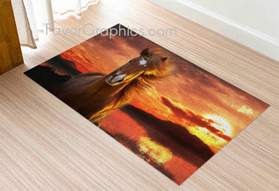 Horse Home Bedroom Decor Rug Carpet Mat