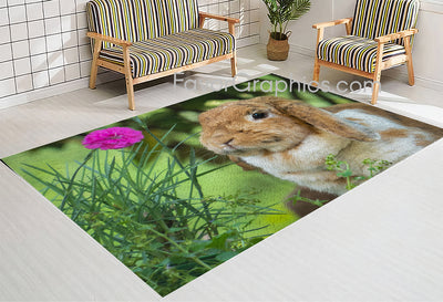 Rabbit Home Bedroom Decor Rug Carpet Mat