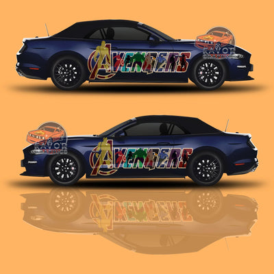 Avengers Superheroes Itasha Car Side Door Decal - Vinyl Sticker