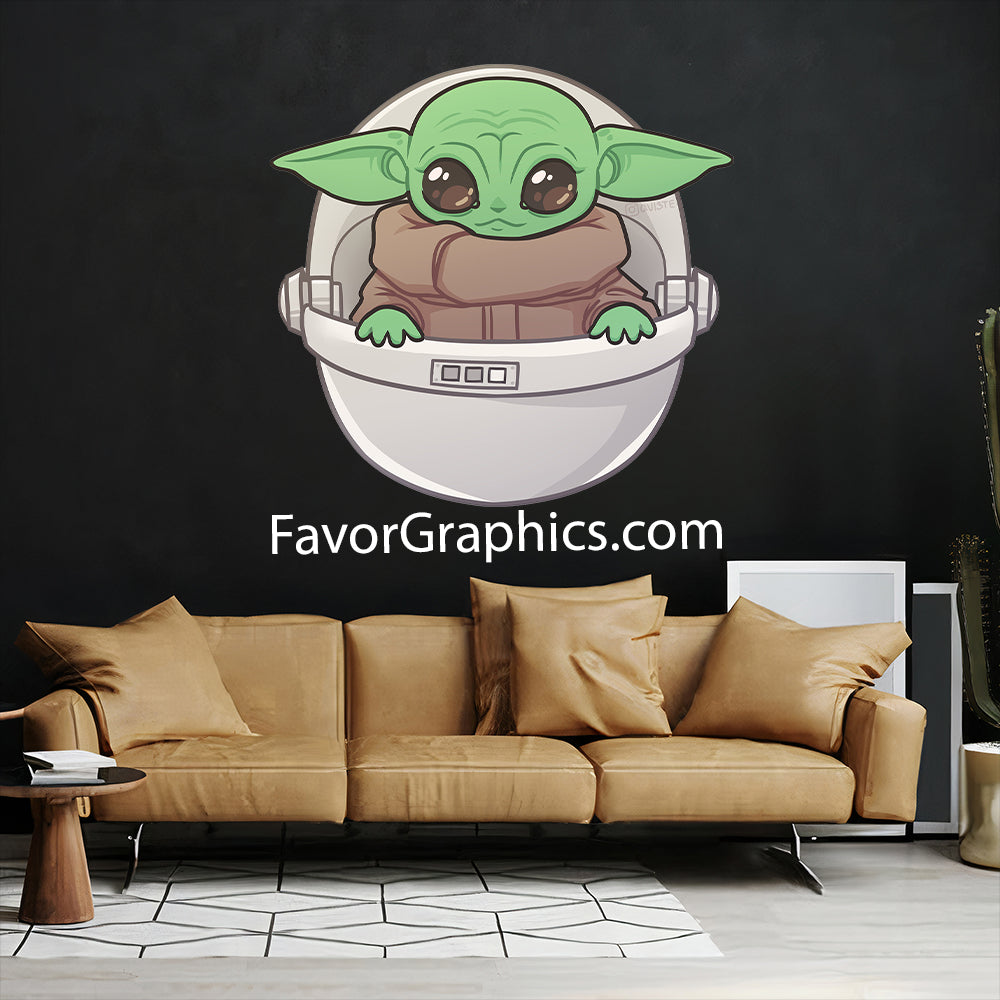 Baby Yoda Home Room Wall Vinyl Decal Sticker Mural Poster