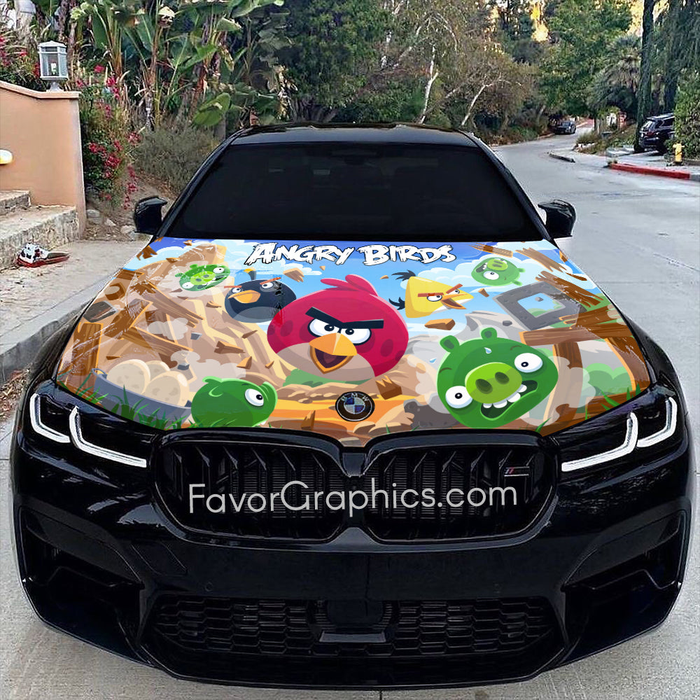 Angry Birds Itasha Car Vinyl Hood Wrap Decal Sticker