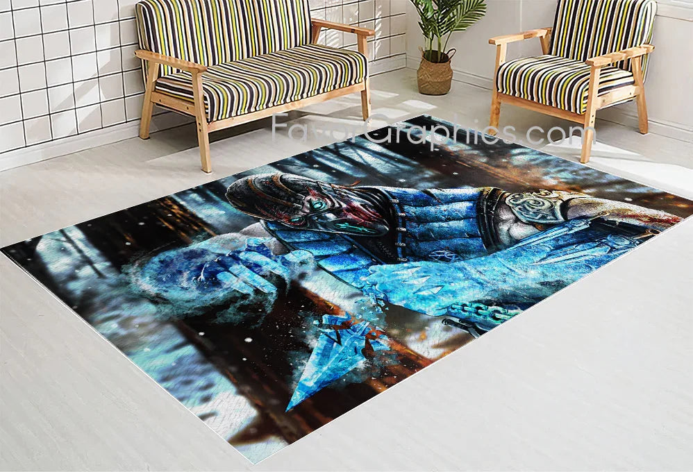 Sub Zero Mortal Kombat Home Bedroom Decor Rug Carpet Mat