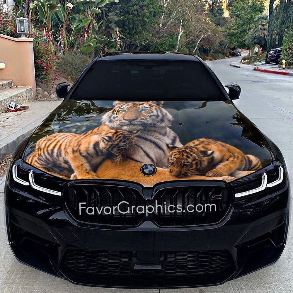 Tiger Itasha Car Vinyl Hood Wrap Decal Sticker