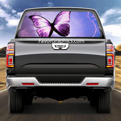 Butterfly Rear Window Perforated Graphic Vinyl Decal Car Truck UTV