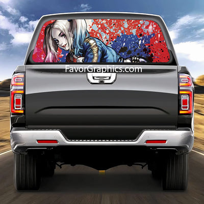 Harley Quinn Rear Window Perforated Graphic Vinyl Decal Car Truck UTV