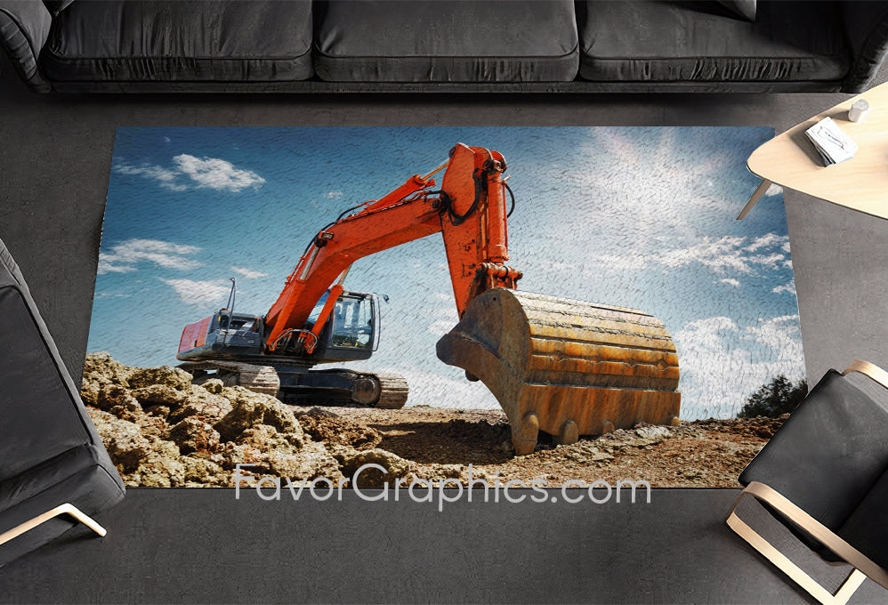 Excavator Home Bedroom Decor Rug Carpet Mat