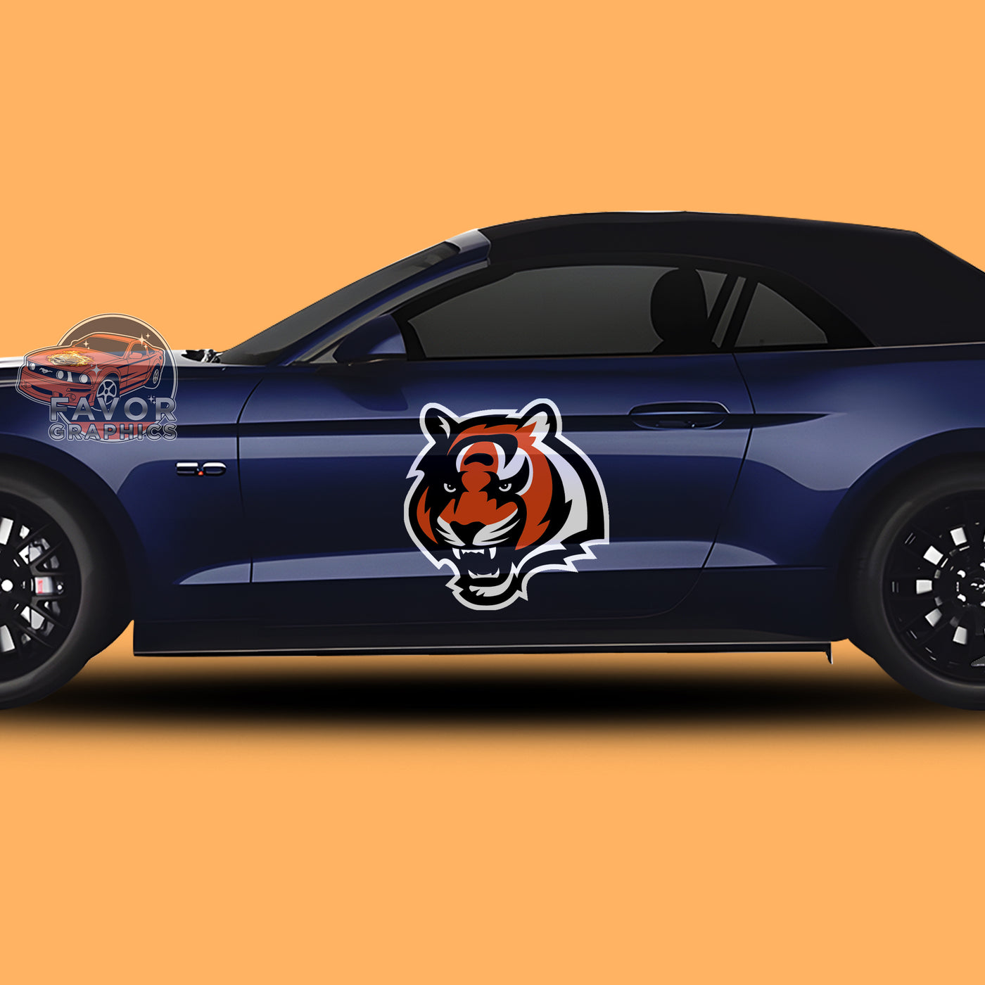 Cincinnati Bengals Itasha Car Side Door Decal Vinyl Sticker