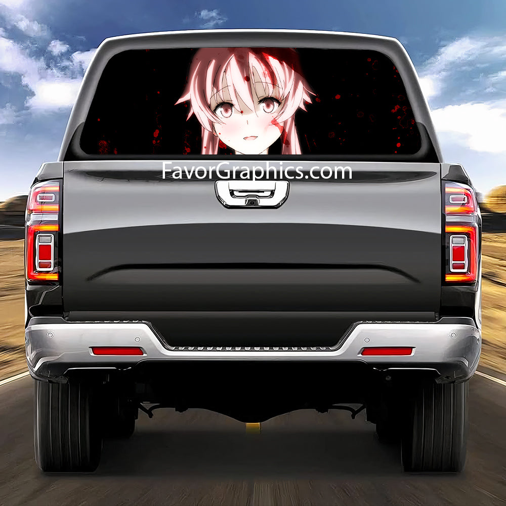 Yuno Gasai Rear Window Perforated Graphic Vinyl Decal Car Truck UTV