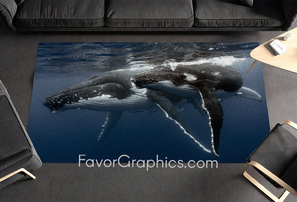 Whale Home Bedroom Decor Rug Carpet Mat