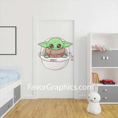 Baby Yoda Home Room Wall Vinyl Decal Sticker Mural Poster