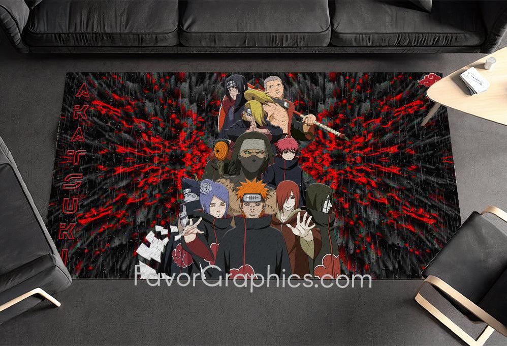 Akatsuki Naruto Home Bedroom Decor Rug Carpet Mat