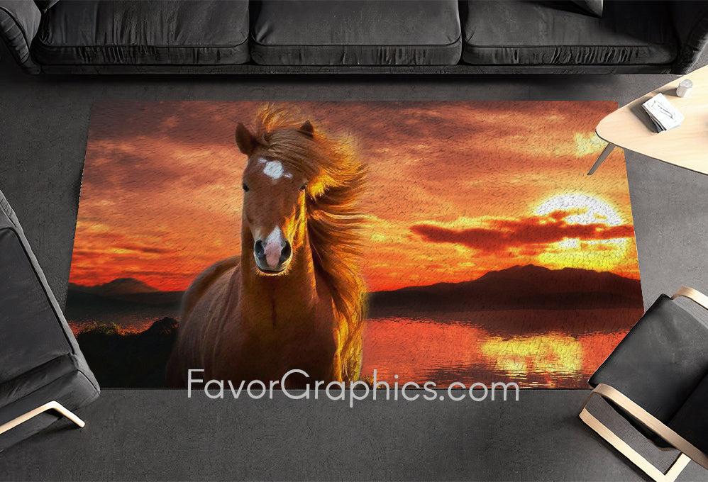 Horse Home Bedroom Decor Rug Carpet Mat