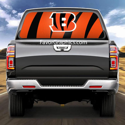 Cincinnati Bengals Rear Window Perforated Graphic Vinyl Decal Car Truck UTV