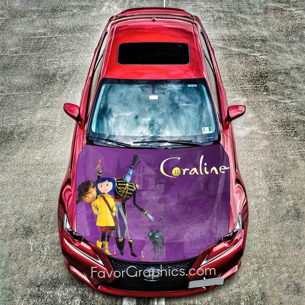 Coraline Itasha Car Vinyl Hood Wrap Decal Sticker