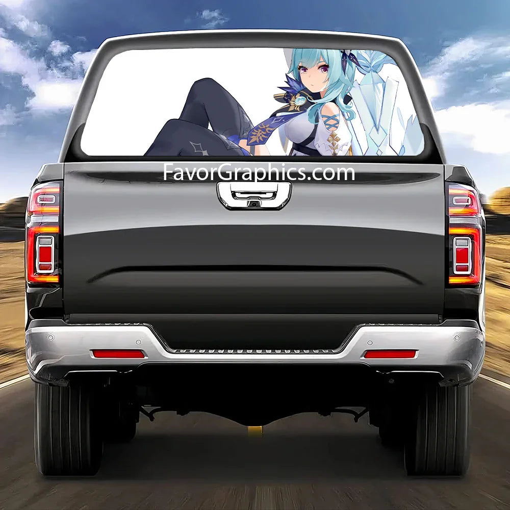 Eula (Genshin impact) Rear Window Perforated Graphic Vinyl Decal Car Truck UTV