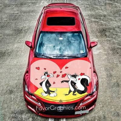 Sylvester the Cat Itasha Car Vinyl Hood Wrap Decal Sticker