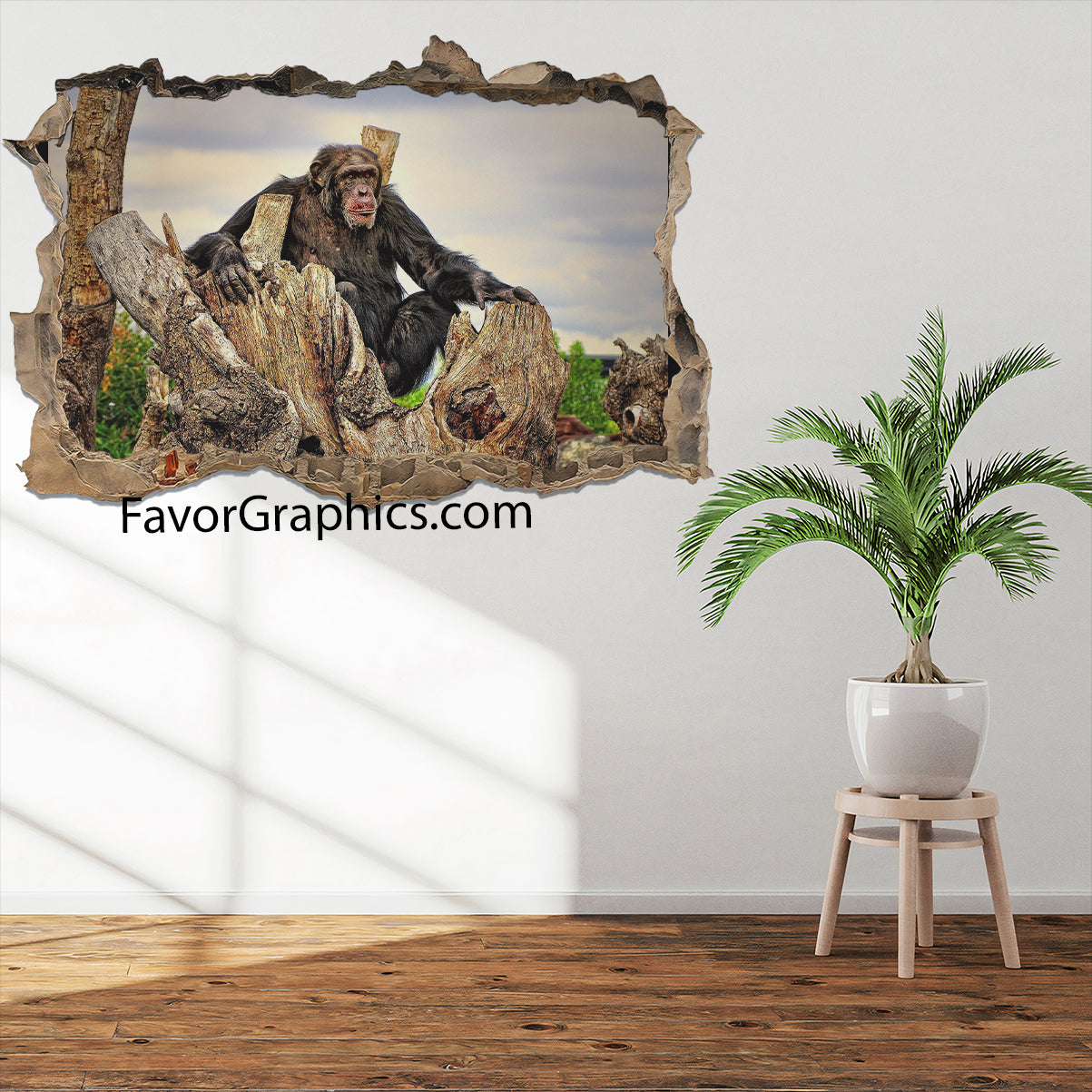 Chimpanzee Vinyl Wall Art Decal Sticker Poster Print Mural