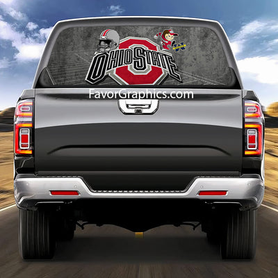 Ohio State Buckeyes Rear Window Perforated Graphic Vinyl Decal Car Truck UTV